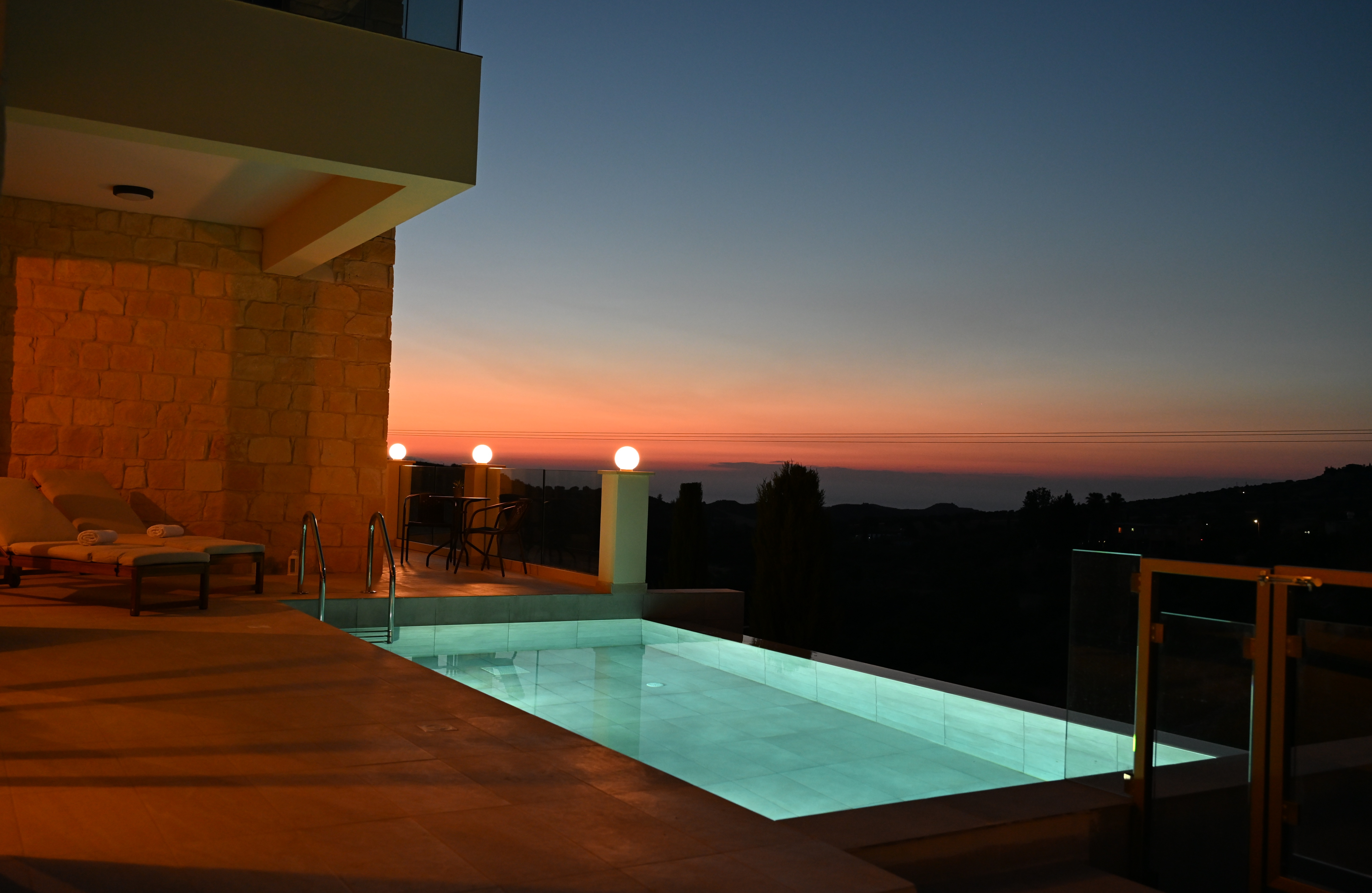 The Prince's pool at sunset