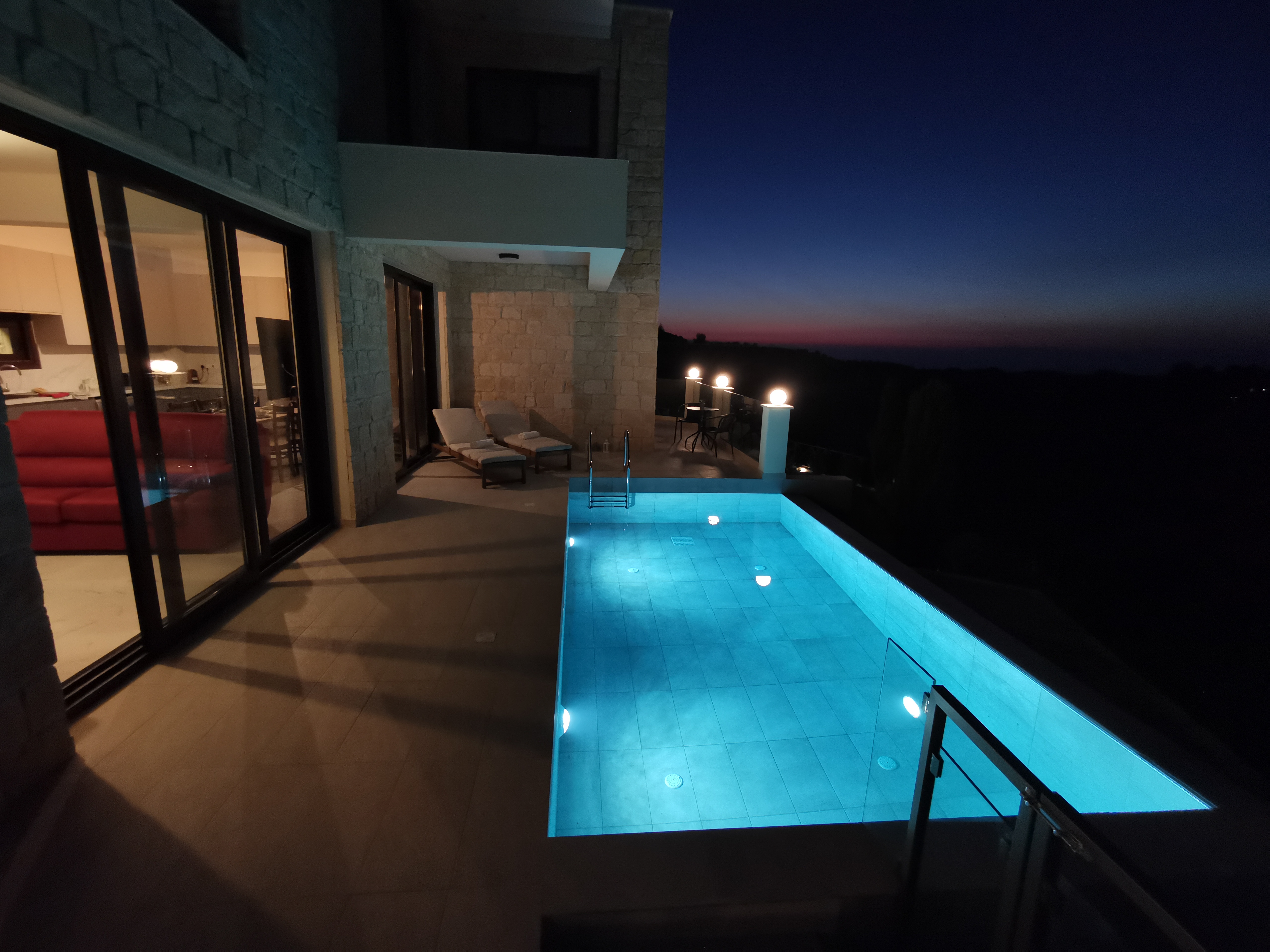 The Prince's pool at night