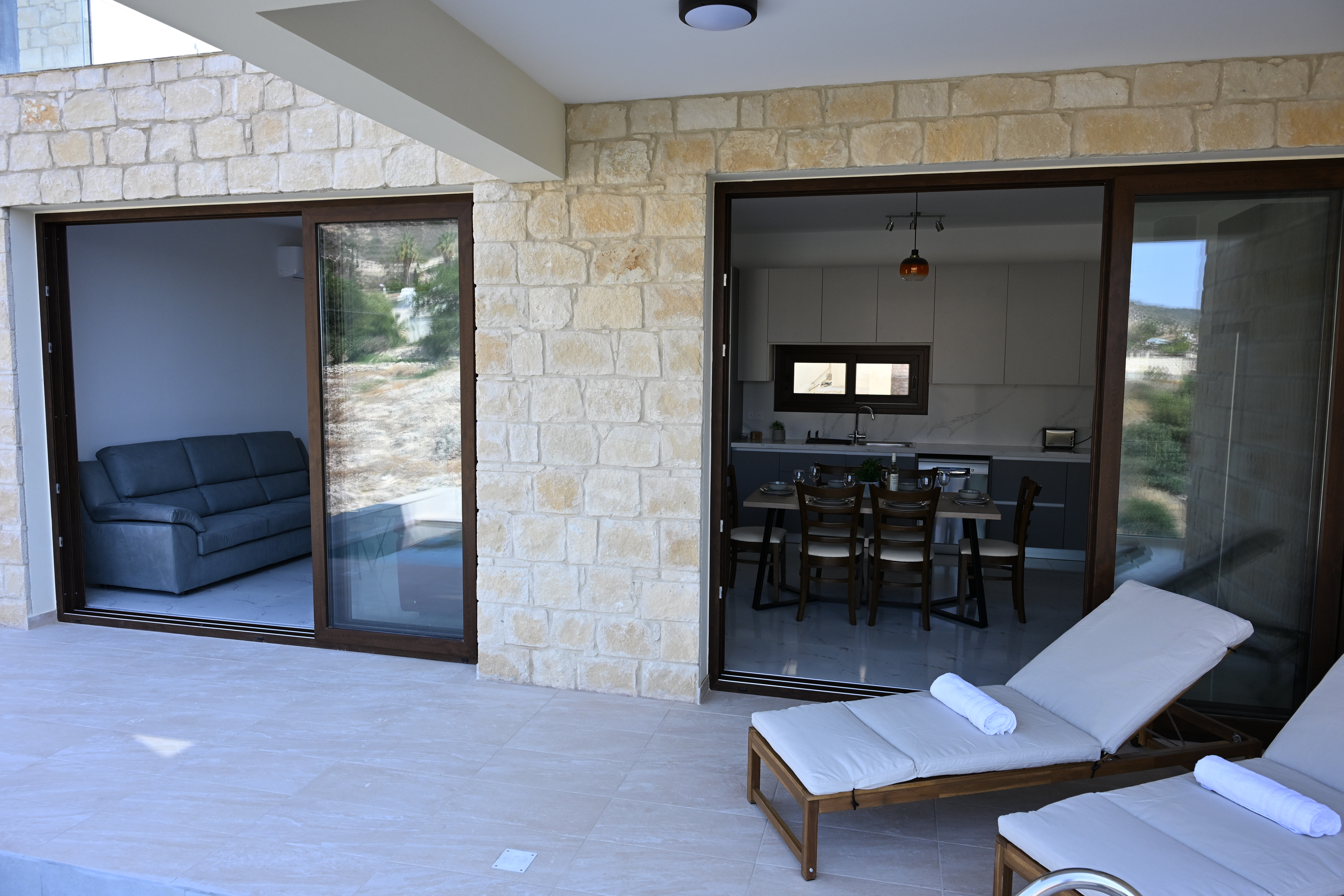 The Prince's outdoor area with two sunbeds
